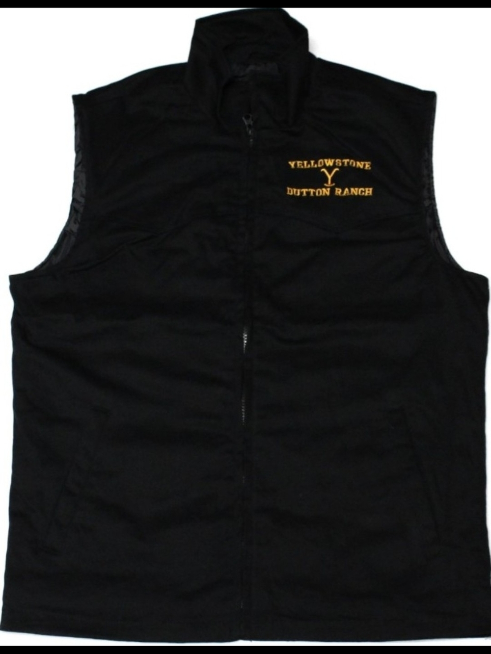 Yellowstone Dutton Ranch Black Embroidered Vest Mens 3XL